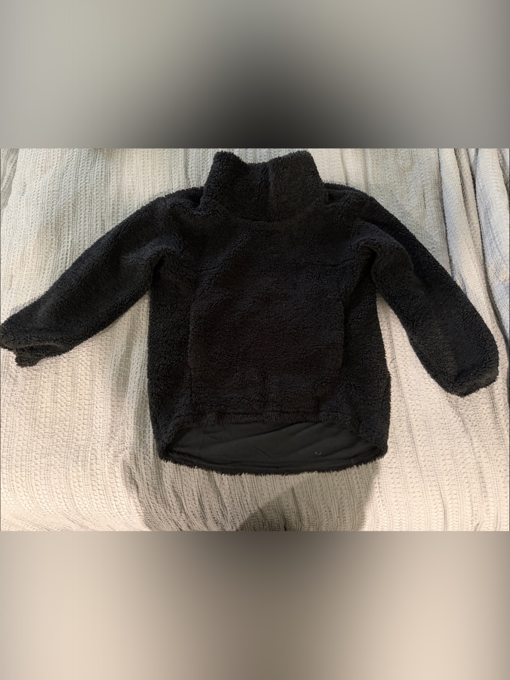 lululemon athletica Black Sherpa Pullover Sweatshirt (no hood)